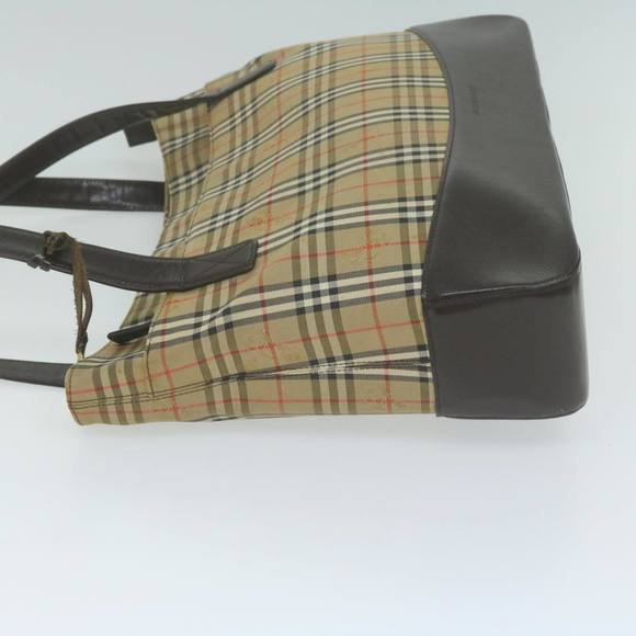 BURBERRY Nova Check Tote Bag Canvas Beige Auth 66489 - Picture 4 of 16
